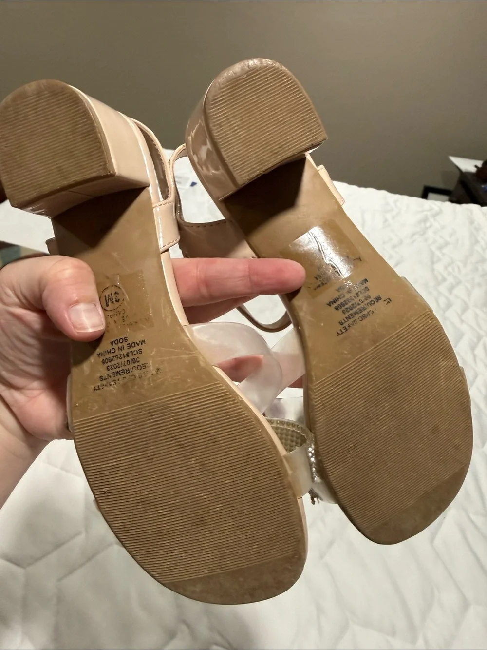 Crystal-Strap Nude Girls Sandals